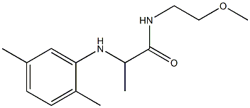 2-[(2,5-dimethylphenyl)amino]-N-(2-methoxyethyl)propanamide 구조식 이미지