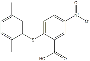 2-[(2,5-dimethylphenyl)sulfanyl]-5-nitrobenzoic acid 구조식 이미지