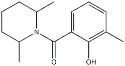 2-[(2,6-dimethylpiperidin-1-yl)carbonyl]-6-methylphenol Structure