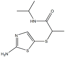 2-[(2-amino-1,3-thiazol-5-yl)sulfanyl]-N-(propan-2-yl)propanamide 구조식 이미지
