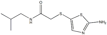 2-[(2-amino-1,3-thiazol-5-yl)thio]-N-isobutylacetamide 구조식 이미지