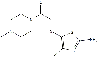 2-[(2-amino-4-methyl-1,3-thiazol-5-yl)sulfanyl]-1-(4-methylpiperazin-1-yl)ethan-1-one Structure