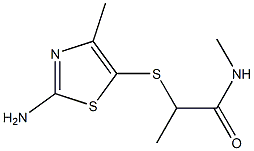 2-[(2-amino-4-methyl-1,3-thiazol-5-yl)sulfanyl]-N-methylpropanamide Structure