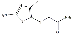 2-[(2-amino-4-methyl-1,3-thiazol-5-yl)sulfanyl]propanamide 구조식 이미지