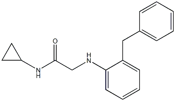 2-[(2-benzylphenyl)amino]-N-cyclopropylacetamide Structure