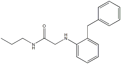 2-[(2-benzylphenyl)amino]-N-propylacetamide Structure