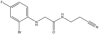 2-[(2-bromo-4-fluorophenyl)amino]-N-(2-cyanoethyl)acetamide 구조식 이미지