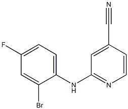 2-[(2-bromo-4-fluorophenyl)amino]pyridine-4-carbonitrile Structure