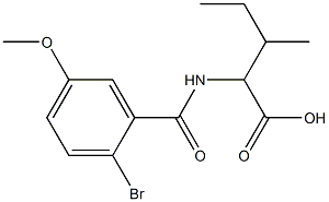 2-[(2-bromo-5-methoxybenzoyl)amino]-3-methylpentanoic acid 구조식 이미지