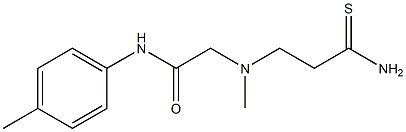 2-[(2-carbamothioylethyl)(methyl)amino]-N-(4-methylphenyl)acetamide 구조식 이미지
