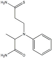 2-[(2-carbamothioylethyl)(phenyl)amino]propanamide 구조식 이미지