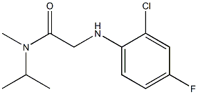 2-[(2-chloro-4-fluorophenyl)amino]-N-methyl-N-(propan-2-yl)acetamide Structure