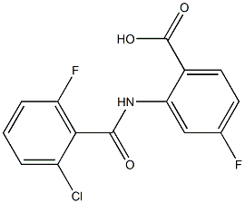 2-[(2-chloro-6-fluorobenzene)amido]-4-fluorobenzoic acid 구조식 이미지