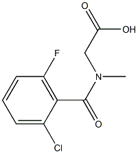 2-[(2-chloro-6-fluorophenyl)-N-methylformamido]acetic acid 구조식 이미지