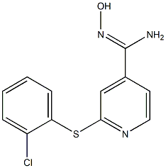 2-[(2-chlorophenyl)sulfanyl]-N'-hydroxypyridine-4-carboximidamide Structure