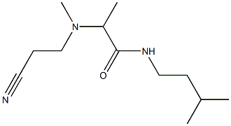 2-[(2-cyanoethyl)(methyl)amino]-N-(3-methylbutyl)propanamide Structure