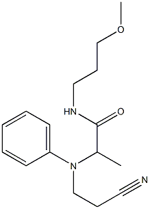 2-[(2-cyanoethyl)(phenyl)amino]-N-(3-methoxypropyl)propanamide 구조식 이미지