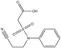 2-[(2-cyanoethyl)(phenyl)sulfamoyl]acetic acid Structure