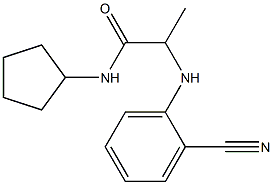2-[(2-cyanophenyl)amino]-N-cyclopentylpropanamide Structure