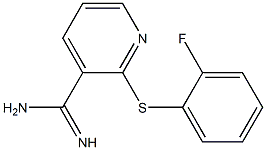 2-[(2-fluorophenyl)sulfanyl]pyridine-3-carboximidamide Structure