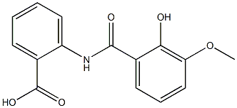 2-[(2-hydroxy-3-methoxybenzene)amido]benzoic acid 구조식 이미지