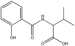 2-[(2-hydroxybenzoyl)amino]-3-methylbutanoic acid Structure