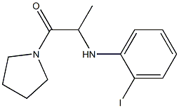 2-[(2-iodophenyl)amino]-1-(pyrrolidin-1-yl)propan-1-one Structure