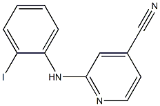 2-[(2-iodophenyl)amino]pyridine-4-carbonitrile 구조식 이미지