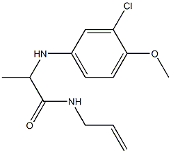 2-[(3-chloro-4-methoxyphenyl)amino]-N-(prop-2-en-1-yl)propanamide 구조식 이미지