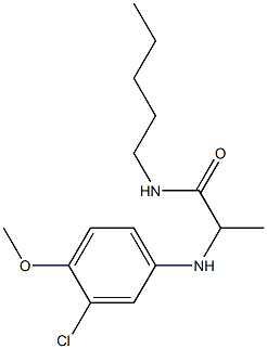 2-[(3-chloro-4-methoxyphenyl)amino]-N-pentylpropanamide Structure