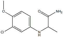 2-[(3-chloro-4-methoxyphenyl)amino]propanamide Structure