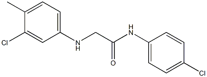 2-[(3-chloro-4-methylphenyl)amino]-N-(4-chlorophenyl)acetamide Structure