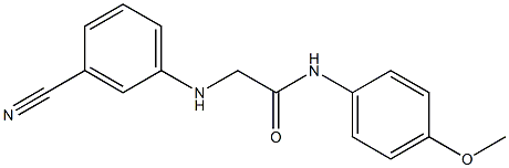 2-[(3-cyanophenyl)amino]-N-(4-methoxyphenyl)acetamide Structure