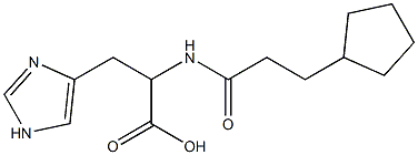 2-[(3-cyclopentylpropanoyl)amino]-3-(1H-imidazol-4-yl)propanoic acid Structure