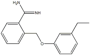 2-[(3-ethylphenoxy)methyl]benzenecarboximidamide Structure