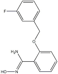 2-[(3-fluorobenzyl)oxy]-N'-hydroxybenzenecarboximidamide Structure