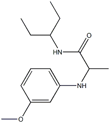 2-[(3-methoxyphenyl)amino]-N-(pentan-3-yl)propanamide 구조식 이미지