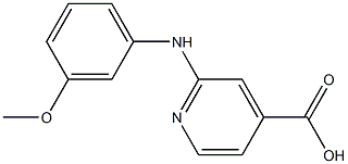 2-[(3-methoxyphenyl)amino]pyridine-4-carboxylic acid 구조식 이미지