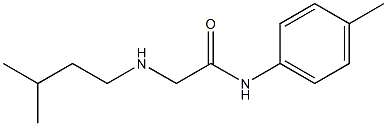 2-[(3-methylbutyl)amino]-N-(4-methylphenyl)acetamide 구조식 이미지