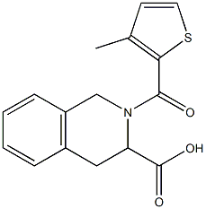 2-[(3-methylthiophen-2-yl)carbonyl]-1,2,3,4-tetrahydroisoquinoline-3-carboxylic acid Structure
