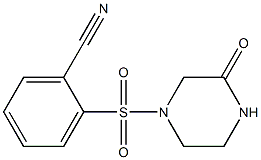 2-[(3-oxopiperazin-1-yl)sulfonyl]benzonitrile 구조식 이미지