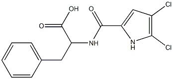 2-[(4,5-dichloro-1H-pyrrol-2-yl)formamido]-3-phenylpropanoic acid 구조식 이미지