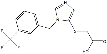 2-[(4-{[3-(trifluoromethyl)phenyl]methyl}-4H-1,2,4-triazol-3-yl)sulfanyl]acetic acid Structure