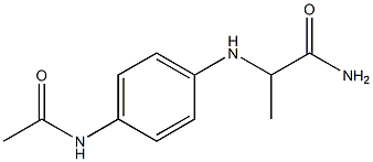 2-[(4-acetamidophenyl)amino]propanamide Structure