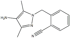 2-[(4-amino-3,5-dimethyl-1H-pyrazol-1-yl)methyl]benzonitrile 구조식 이미지