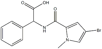 2-[(4-bromo-1-methyl-1H-pyrrol-2-yl)formamido]-2-phenylacetic acid 구조식 이미지