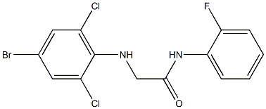 2-[(4-bromo-2,6-dichlorophenyl)amino]-N-(2-fluorophenyl)acetamide 구조식 이미지