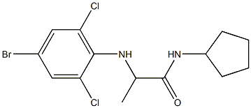 2-[(4-bromo-2,6-dichlorophenyl)amino]-N-cyclopentylpropanamide 구조식 이미지