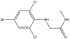 2-[(4-bromo-2,6-dichlorophenyl)amino]-N-methylacetamide 구조식 이미지