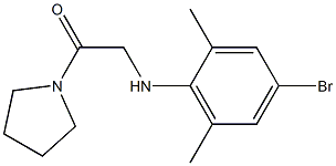 2-[(4-bromo-2,6-dimethylphenyl)amino]-1-(pyrrolidin-1-yl)ethan-1-one 구조식 이미지